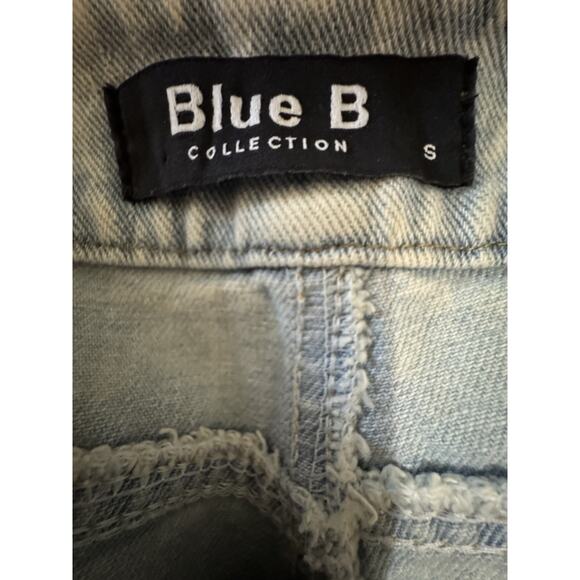 Blue B Collection Light Wash Cut Off Jean Shorts With Pink Rhinestone Detail, S - Picture 5 of 6